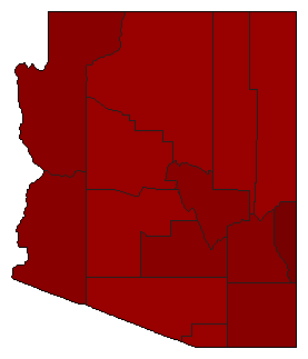 1936 Arizona County Map of General Election Results for State Auditor