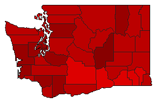 1936 Washington County Map of General Election Results for Lt. Governor
