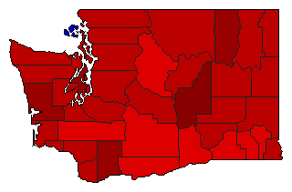 1936 Washington County Map of General Election Results for Secretary of State