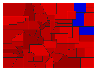 1936 Colorado County Map of General Election Results for Senator