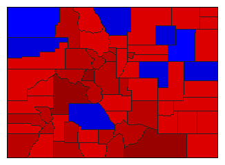1938 Colorado County Map of General Election Results for Senator