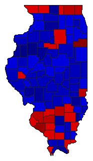 1940 Illinois County Map of Republican Primary Election Results for Governor