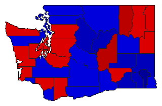 1940 Washington County Map of General Election Results for Governor