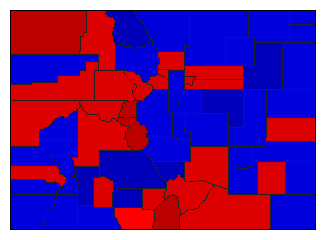 1942 Colorado County Map of General Election Results for Senator