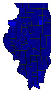 1944 Illinois County Map of Republican Primary Election Results for Governor