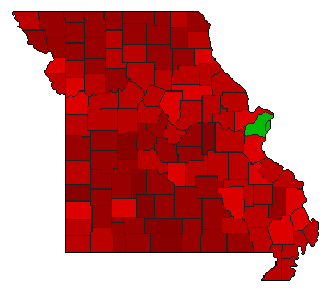 1944 Missouri County Map of General Election Results for Referendum