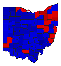1944 Ohio County Map of General Election Results for Governor