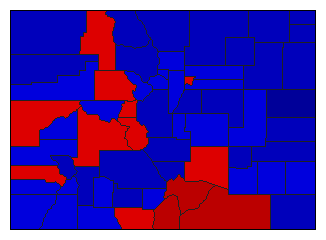 1944 Colorado County Map of General Election Results for Senator