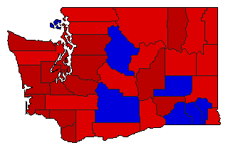 1948 Washington County Map of General Election Results for Insurance Commissioner