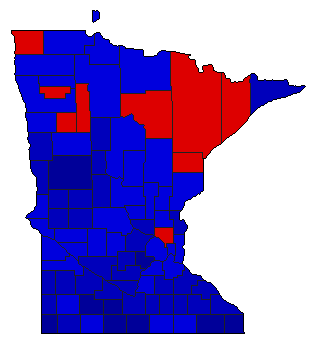 1950 Minnesota County Map of General Election Results for Attorney General