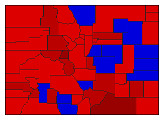 1950 Colorado County Map of General Election Results for State Auditor