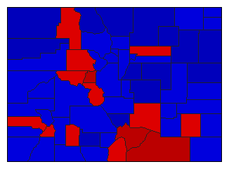 1950 Colorado County Map of General Election Results for Senator