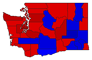 1952 Washington County Map of General Election Results for Senator