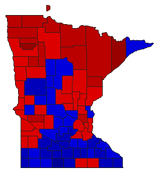 1954 Minnesota County Map of General Election Results for Attorney General