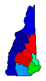 1954 New Hampshire County Map of Republican Primary Election Results for Senator