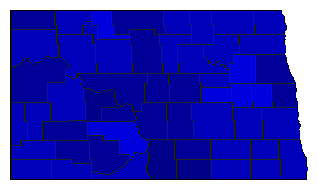 1954 North Dakota County Map of General Election Results for Attorney General