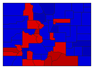 1954 Colorado County Map of General Election Results for Senator