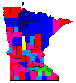 1956 Minnesota County Map of Republican Primary Election Results for Lt. Governor
