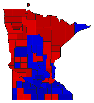 1956 Minnesota County Map of General Election Results for Attorney General