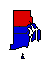 1956 Rhode Island County Map of General Election Results for Secretary of State