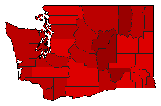 1956 Washington County Map of General Election Results for Senator