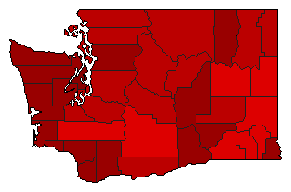 1958 Washington County Map of General Election Results for Senator
