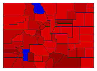 1958 Colorado County Map of General Election Results for State Auditor