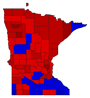 1960 Minnesota County Map of General Election Results for Attorney General
