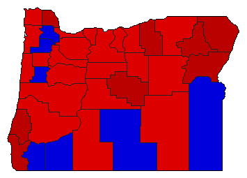 1960 Oregon County Map of Special Election Results for Senator