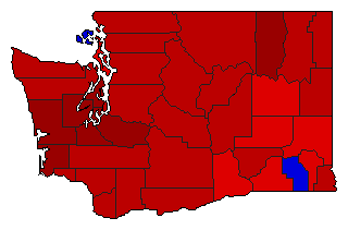 1960 Washington County Map of General Election Results for Attorney General