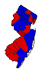 1961 New Jersey County Map of General Election Results for Governor