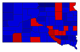 1962 South Dakota County Map of General Election Results for Attorney General