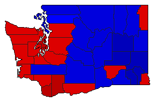 1962 Washington County Map of General Election Results for Senator