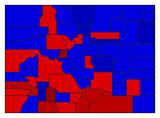 1962 Colorado County Map of General Election Results for State Auditor