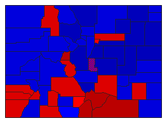 1962 Colorado County Map of General Election Results for Senator