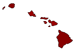 1964 Hawaii County Map of General Election Results for President