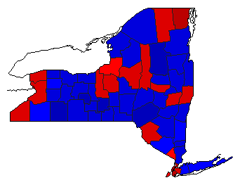 1964 New York County Map of General Election Results for Senator