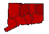 1964 Connecticut County Map of General Election Results for President