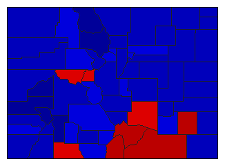 1966 Colorado County Map of General Election Results for Senator