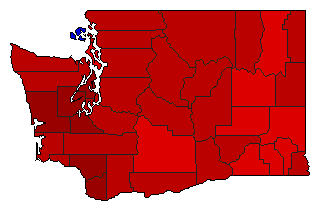1968 Washington County Map of General Election Results for State Auditor