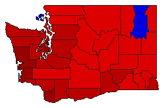 1968 Washington County Map of General Election Results for Senator