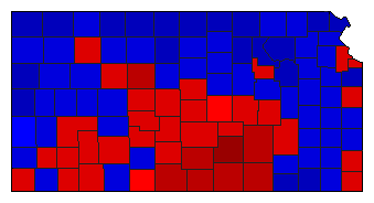 1970 Kansas County Map of General Election Results for Attorney General