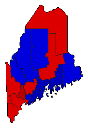 1970 Maine County Map of General Election Results for Governor