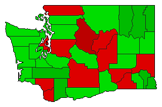 1970 Washington County Map of General Election Results for Initiative