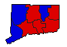 1970 Connecticut County Map of General Election Results for State Treasurer