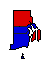 1972 Rhode Island County Map of General Election Results for Senator