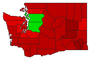 1972 Washington County Map of General Election Results for Initiative