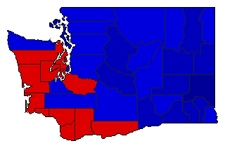 1972 Washington County Map of General Election Results for Attorney General