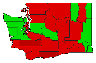 1973 Washington County Map of General Election Results for Referendum