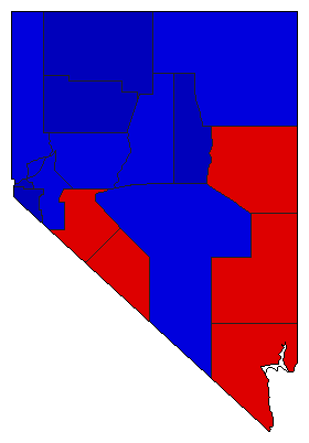 1974 Nevada County Map of General Election Results for Attorney General